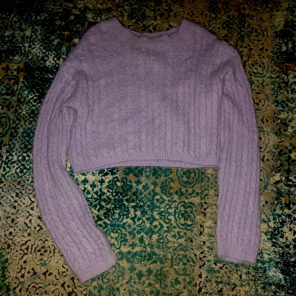 Lavendar Purple Fuzzy Girls Top